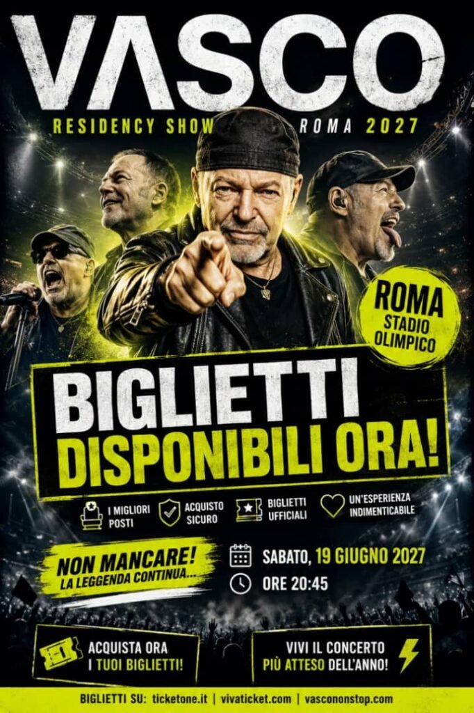 🎸🔥 VASCO LIVE 2027 – BIGLIETTI DISPONIBILI! 🔥🎸